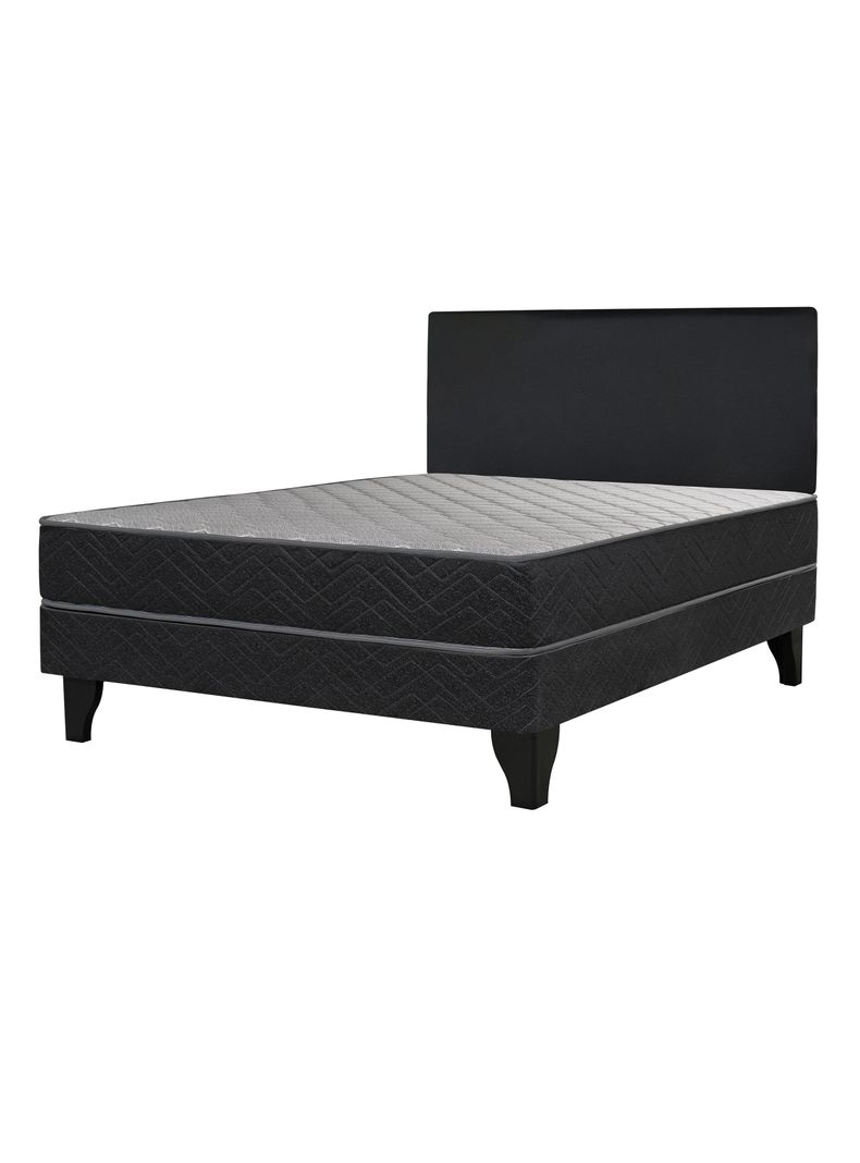 Cama Europea Apolo Black 2 Plazas x190 cm + Respaldo Nuit-0
