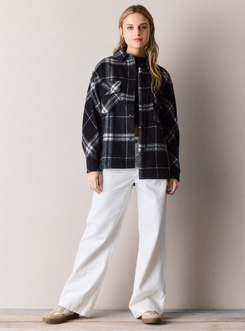 Sobrecamisa Franela Cuadrillé Botones Snap Brandeados Reef | Paris.cl