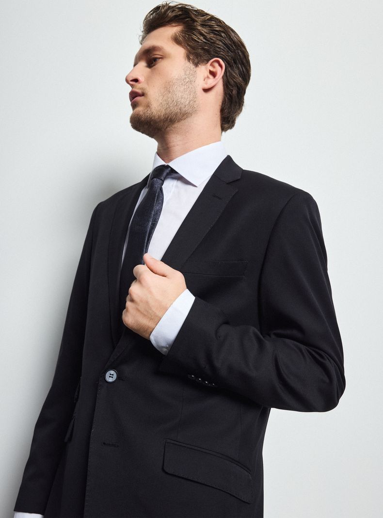 Traje Recto Texturado Slim Fit Doble Tapa-2