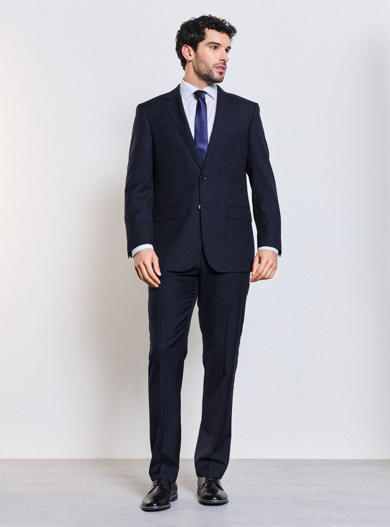 Traje Recto 100% Lana Fantasía Super Regular Fit-4