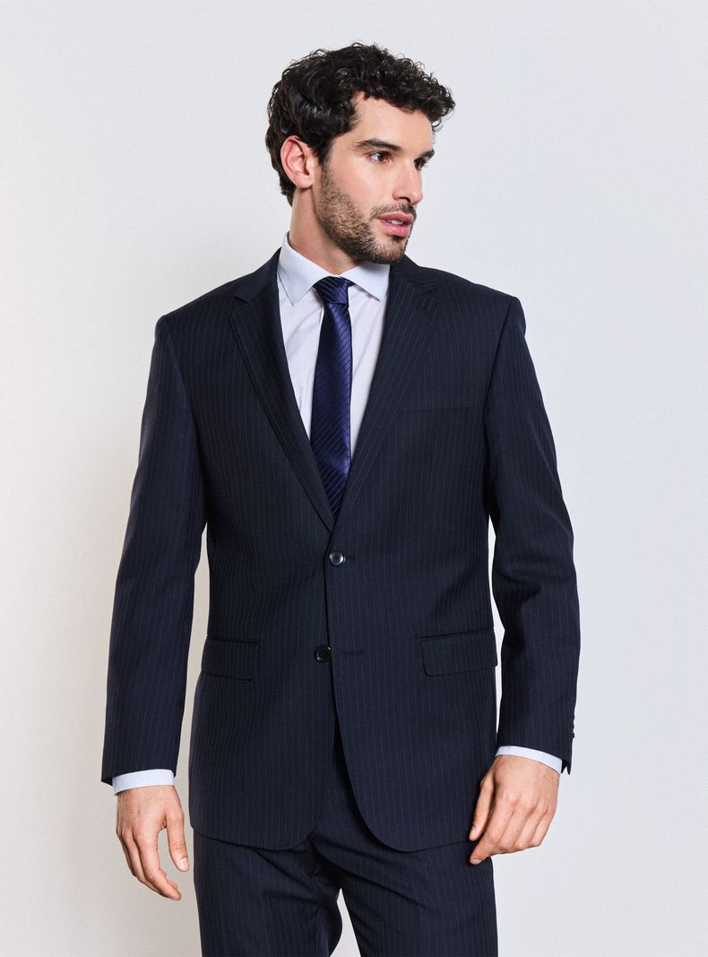 Traje Recto 100% Lana Fantasía Super Regular Fit-0