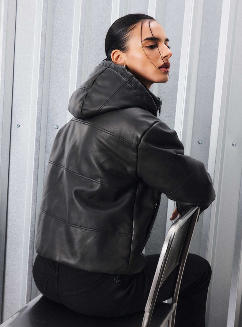 Parka Puffa con Gorro-1