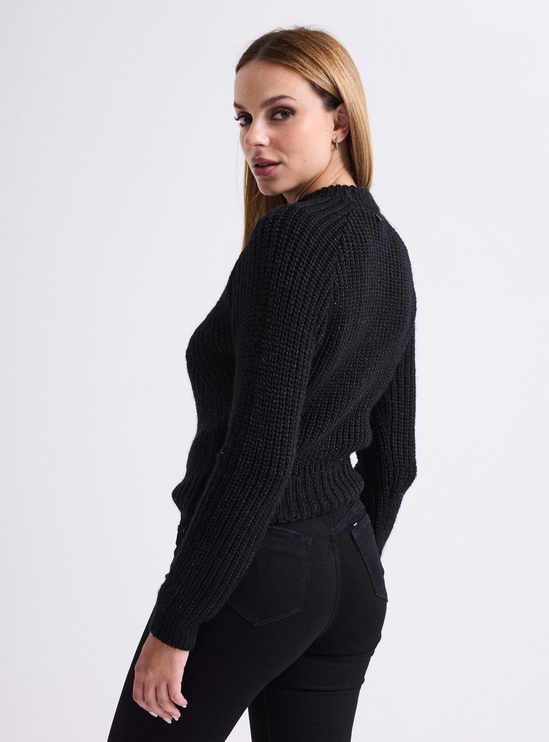 Sweater Cuello Redondo Metalizado-1