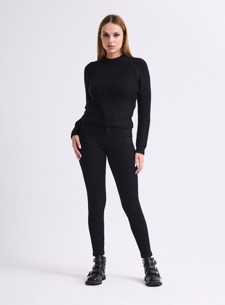 Sweater Cuello Redondo Metalizado-4