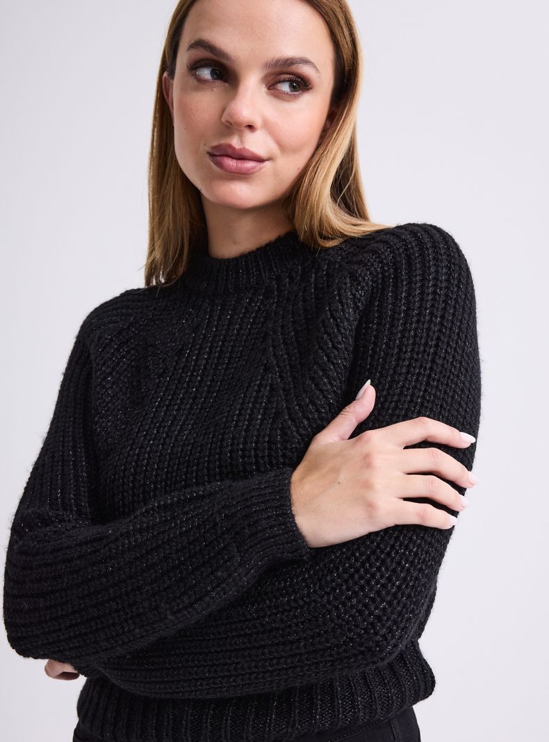 Sweater Cuello Redondo Metalizado-2
