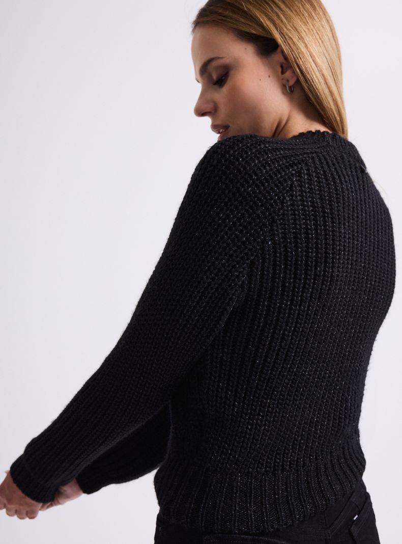 Sweater Cuello Redondo Metalizado-3