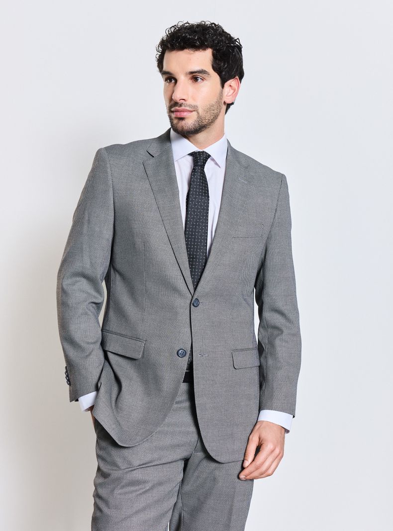 Traje Recto Regular Fit Fantasía Ojo de Perdíz-0