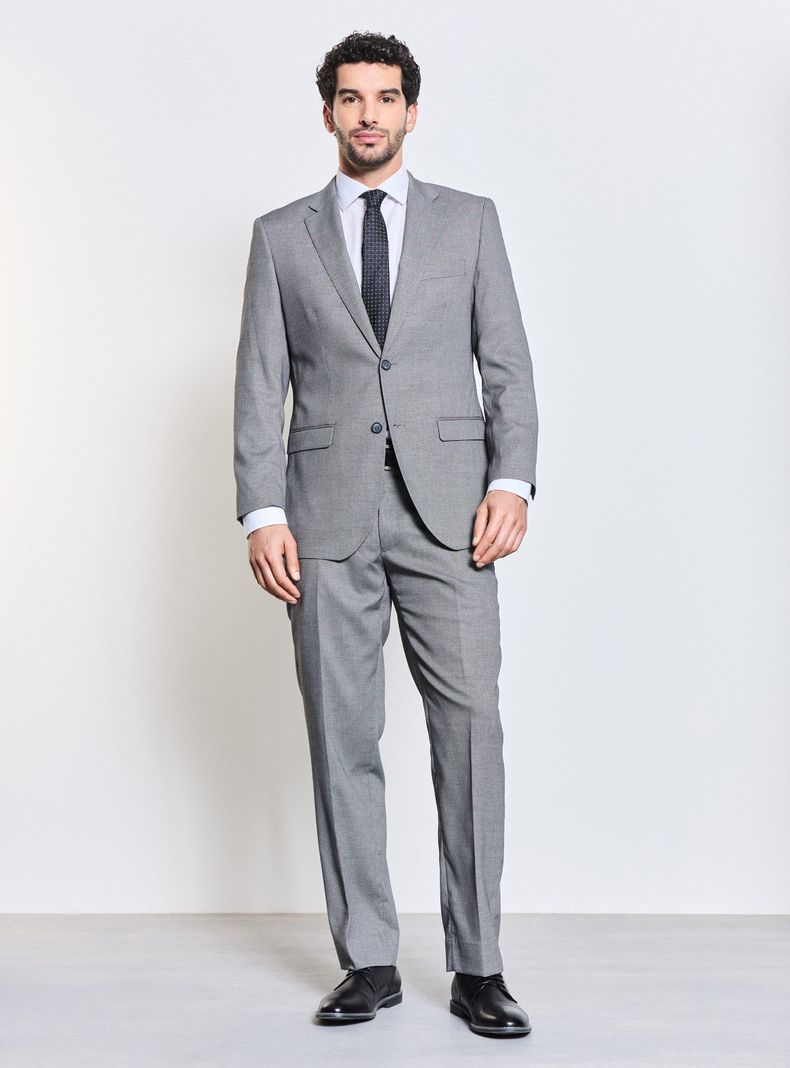 Traje Recto Regular Fit Fantasía Ojo de Perdíz-4