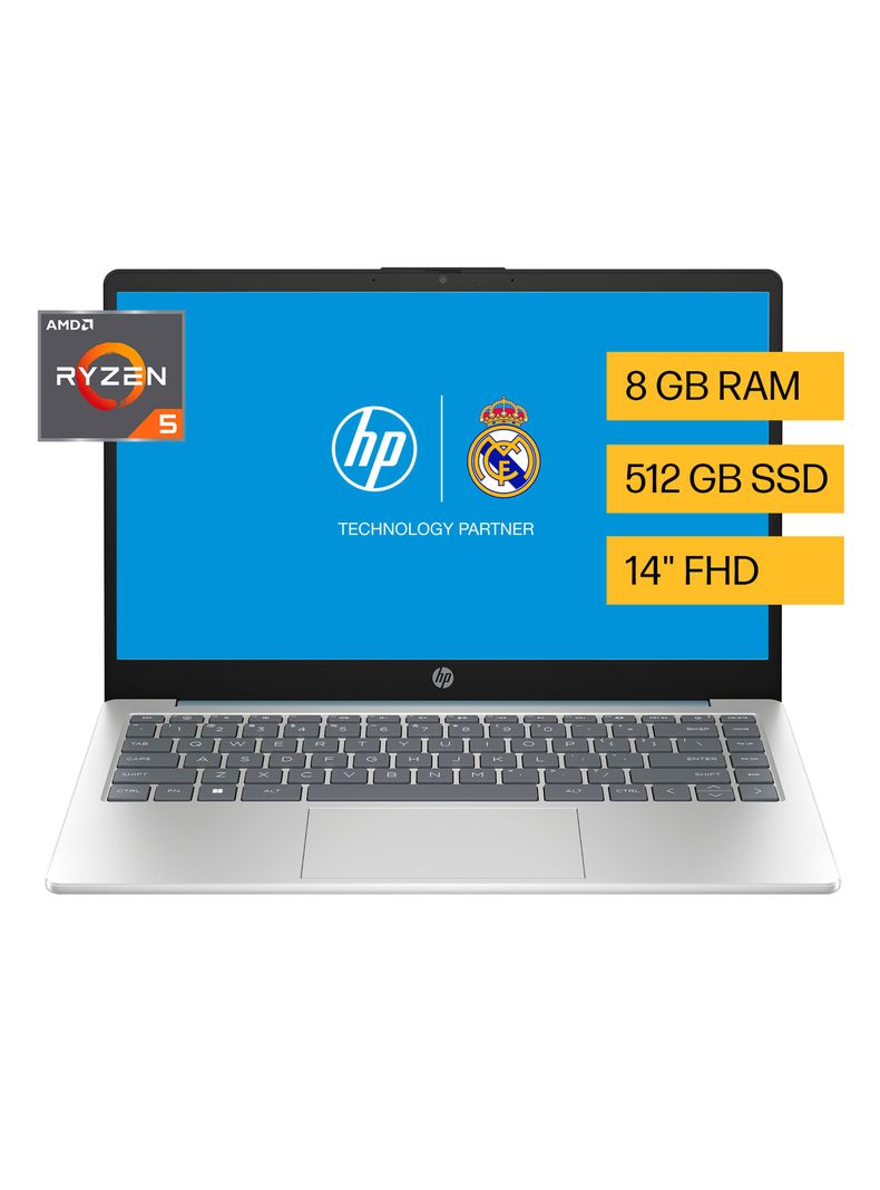 Notebook HP 14-EM0017LA AMD Ryzen5 7520U 8GB RAM 512GB SSD 14" Full HD Webcam 1080p Wi-Fi 6-2