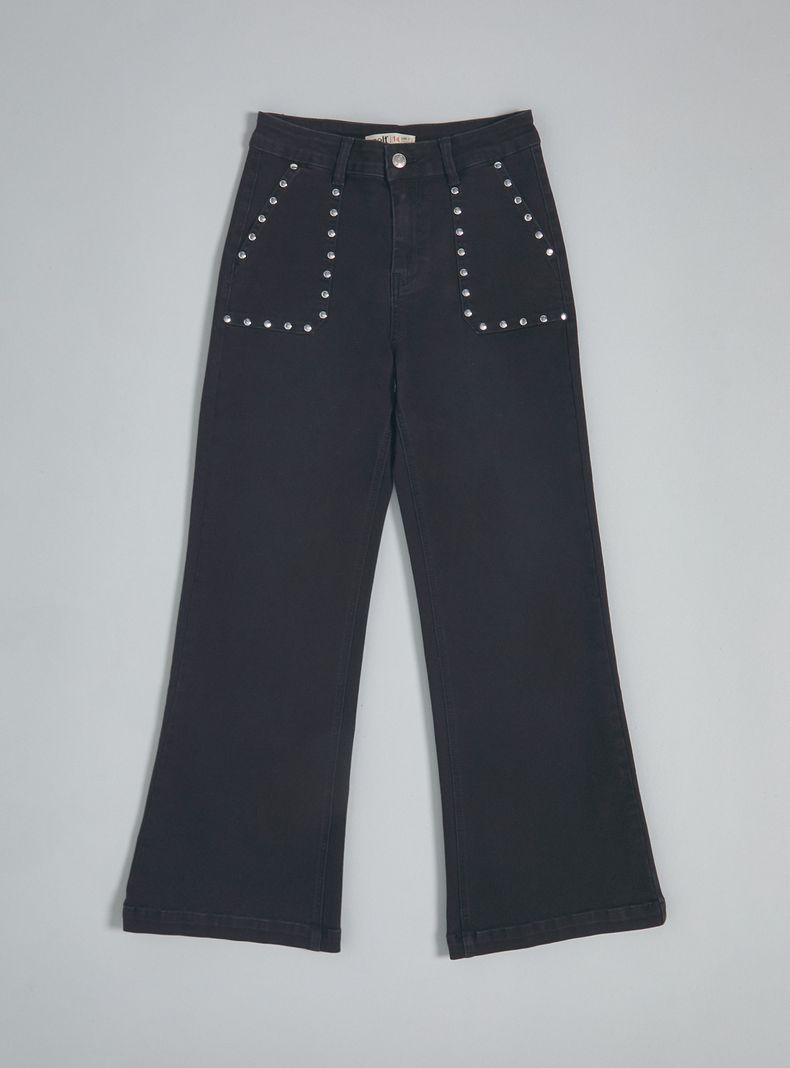 Jeans con Tachas en los Bolsillos-0