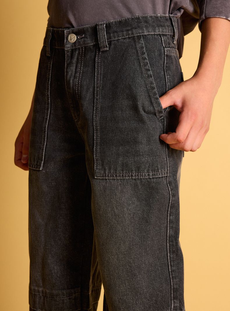 Jeans con Bolsillos a los Costados y Bolsillos Cargo-4