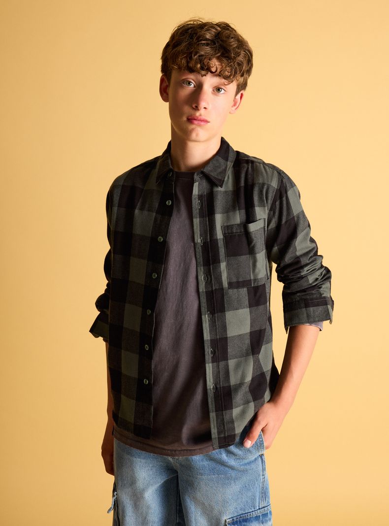 Camisa Escocesa Relaxed Fit-3