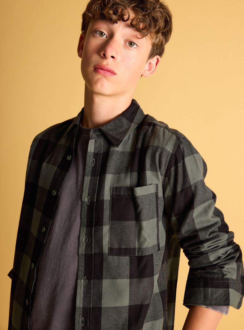 Camisa Escocesa Relaxed Fit-4
