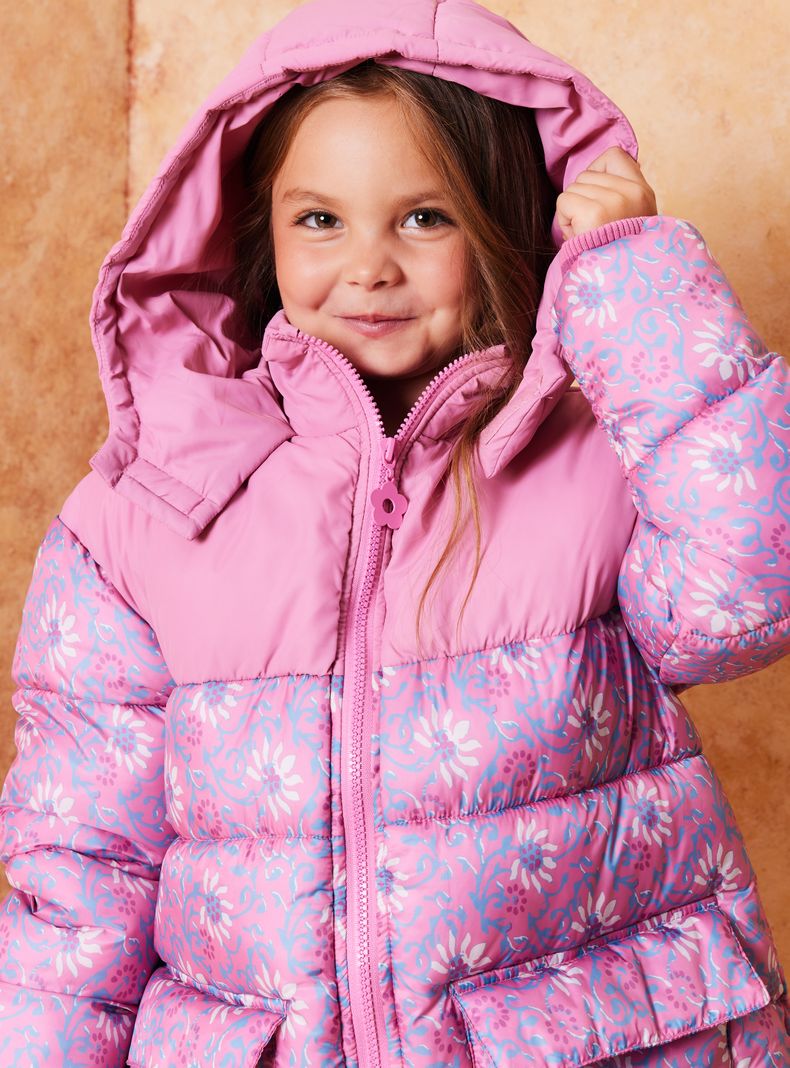 Parka Larga Color Block Full Print-3