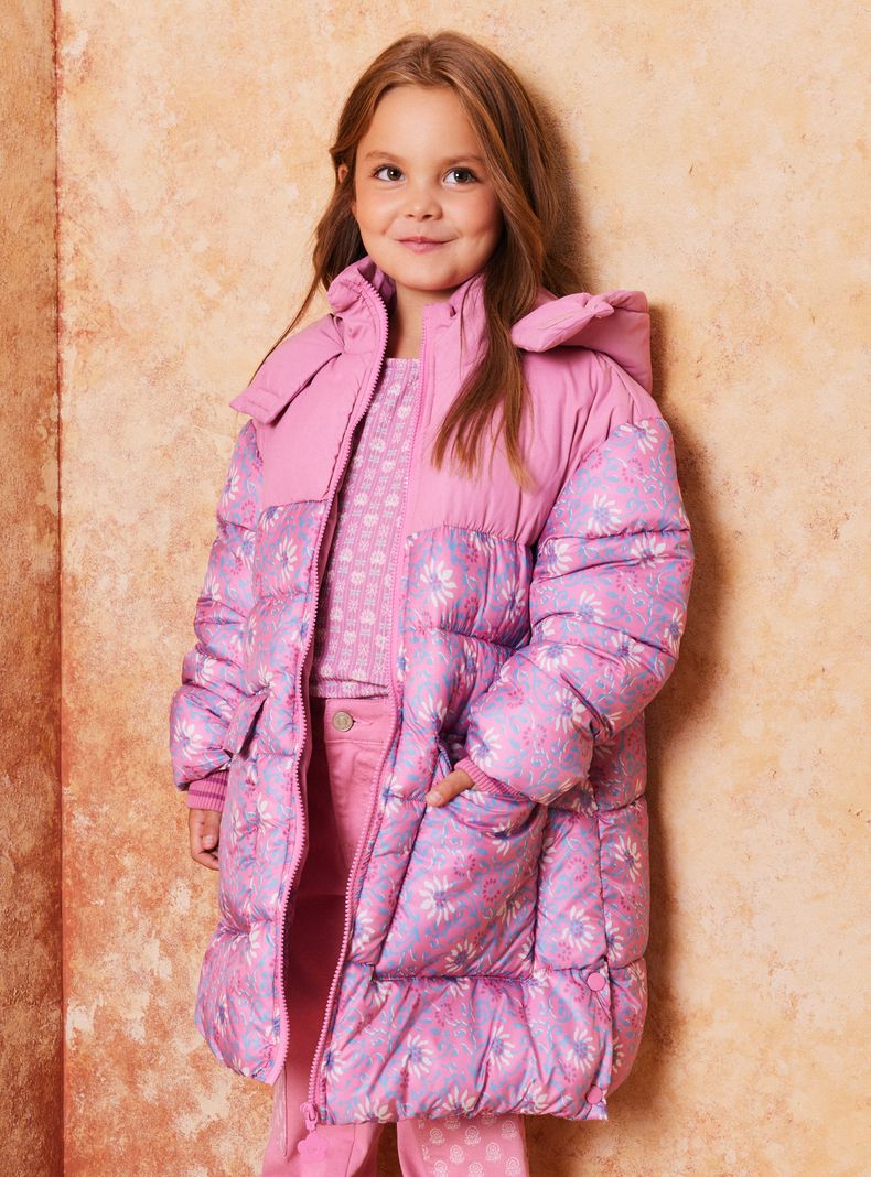 Parka Larga Color Block Full Print-4