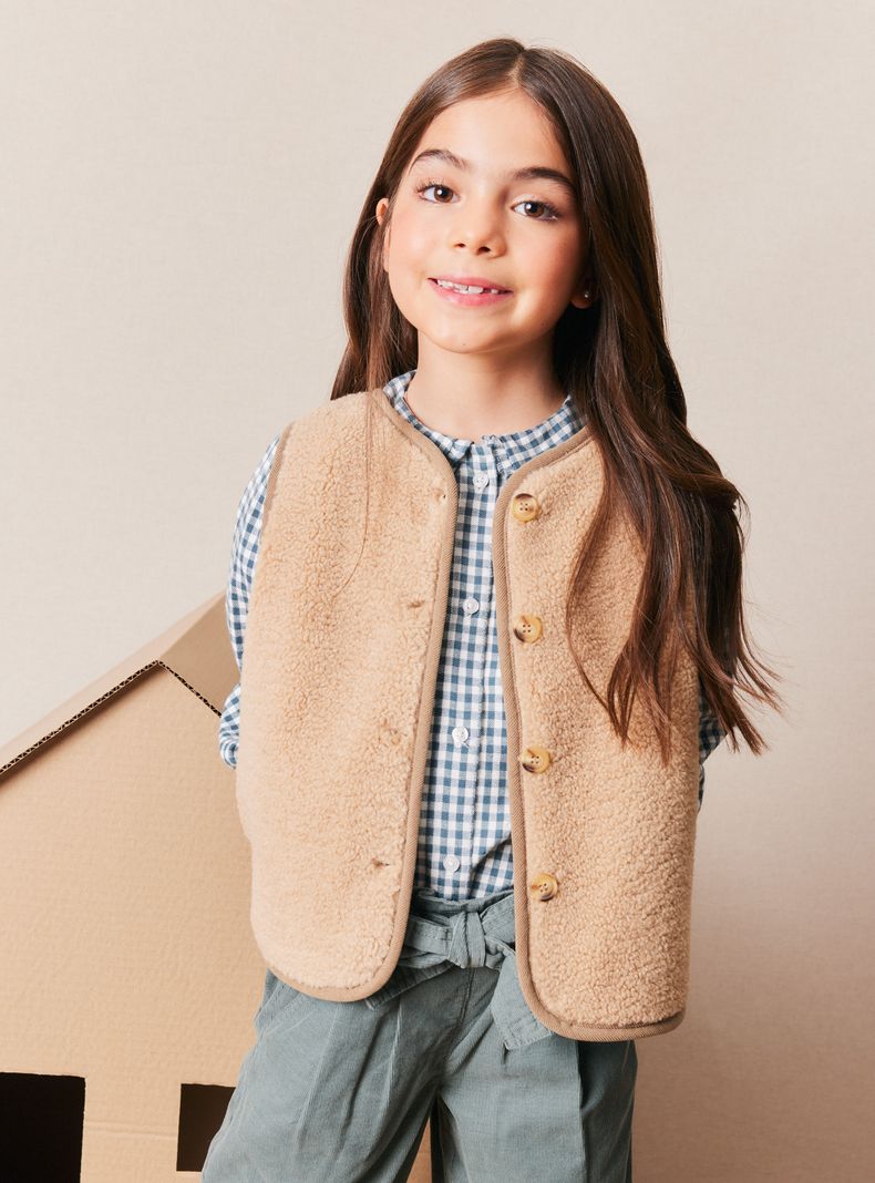 Chaqueta Sherpa Sin Mangas-3