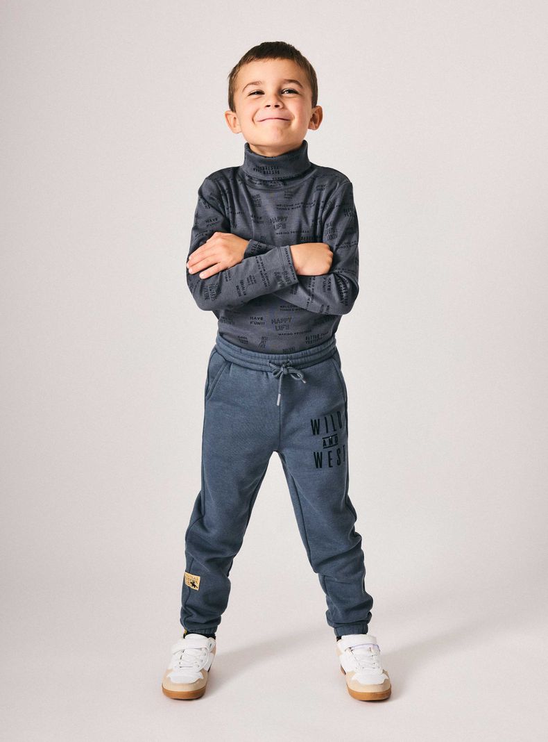 Pantalón Fleece Estampado Flock-3