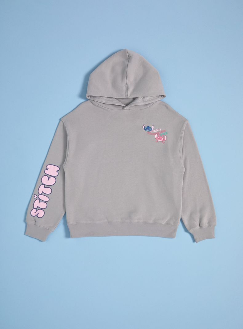 Polerón Hoodie con Focal Print en Manga y Delantero-0