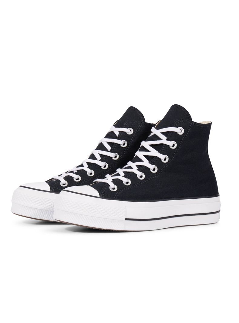 Zapatilla Urbana Plataforma Negra Mujer-1
