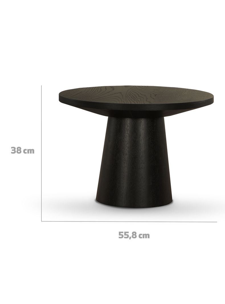 Mesa de Centro Redonda Blackburn 55.8x55.8 cm Negro-1