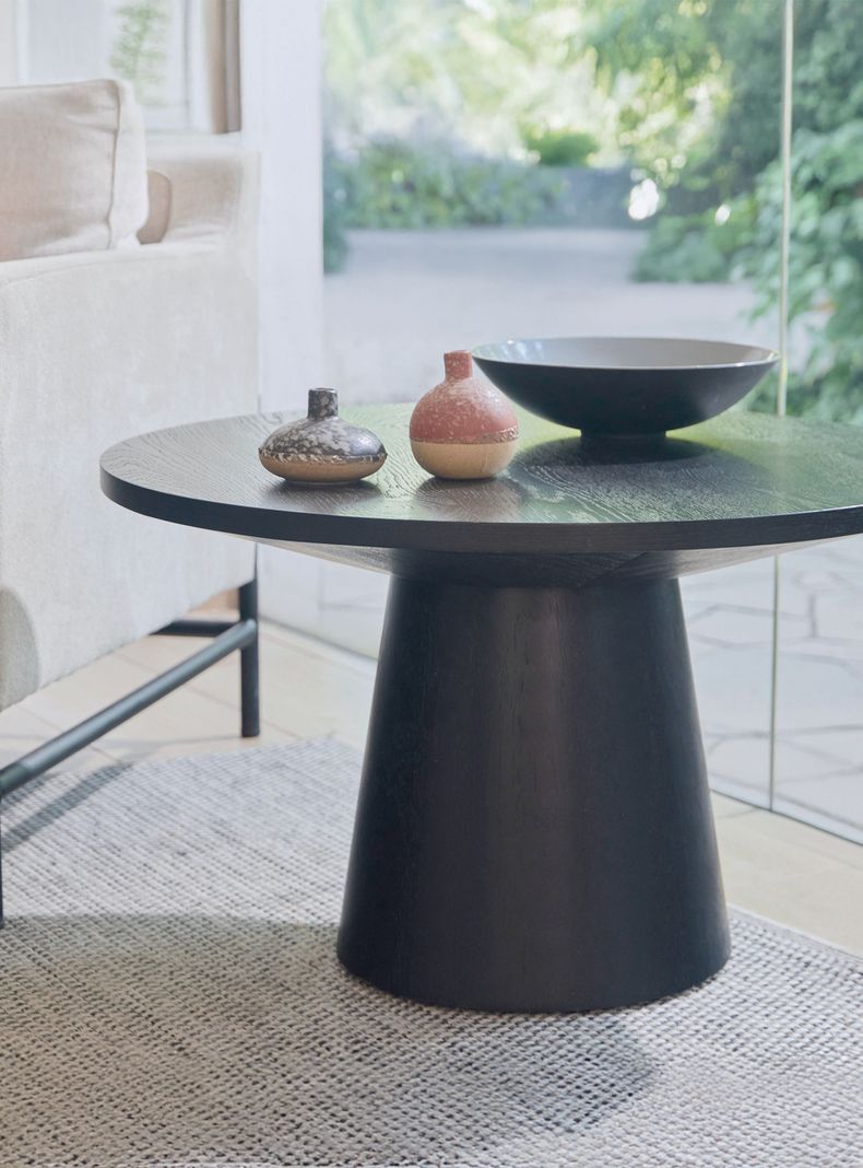 Mesa de Centro Redonda Blackburn 73x73 cm Negro-4