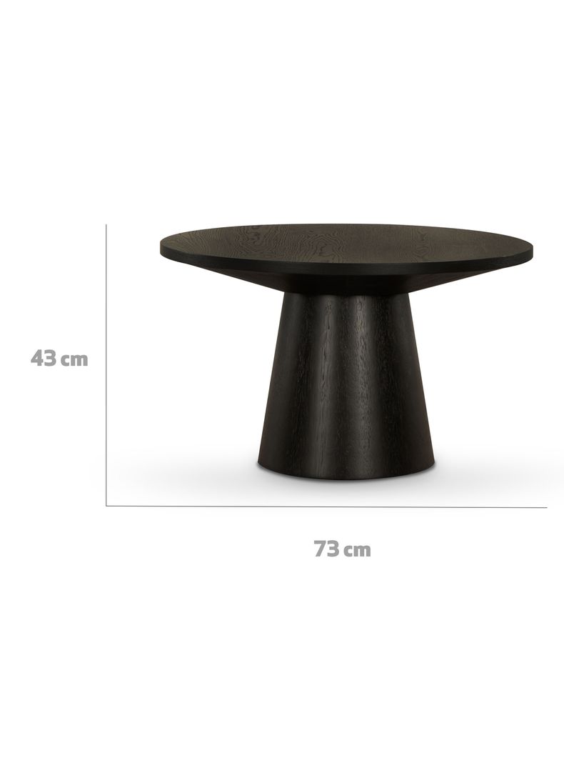 Mesa de Centro Redonda Blackburn 73x73 cm Negro-1