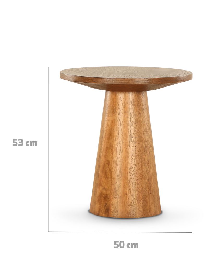 Mesa de Centro Redonda Blackburn 50x50 cm Roble-1