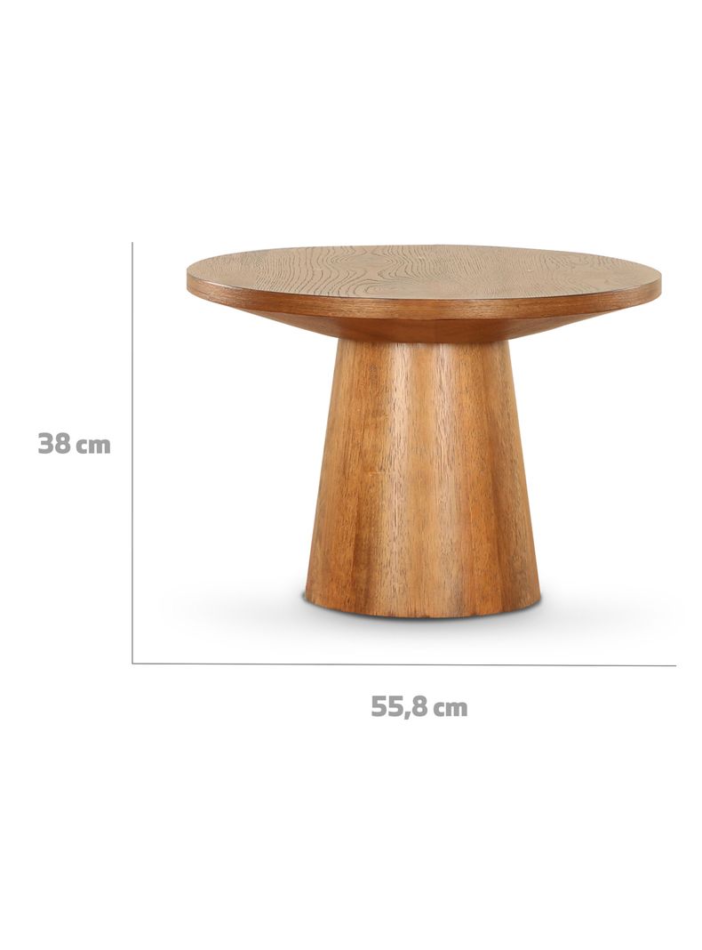 Mesa de Centro Redonda Blackburn 55.8x55.8 cm Roble-1