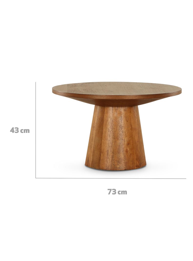 Mesa de Centro Redonda Blackburn 73x73 cm Roble-1