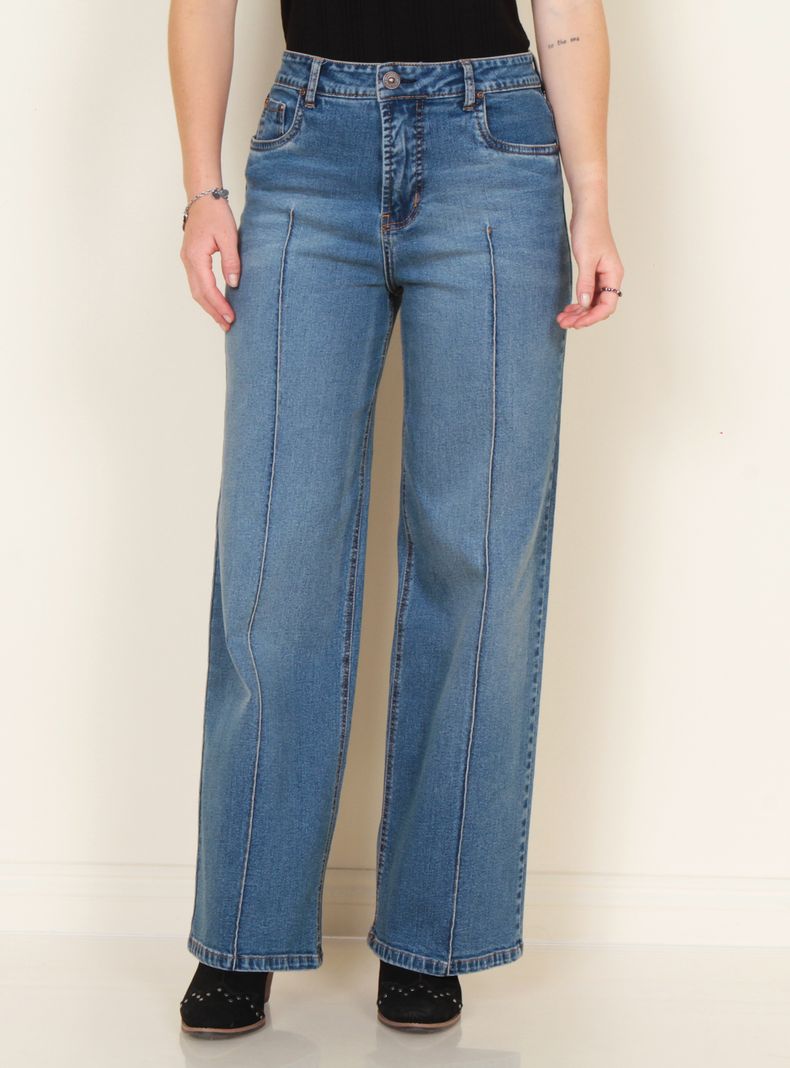 Jeans Recto Tiro Alto Alforza Pretina-0