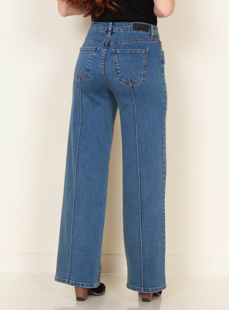 Jeans Recto Tiro Alto Alforza Pretina-1