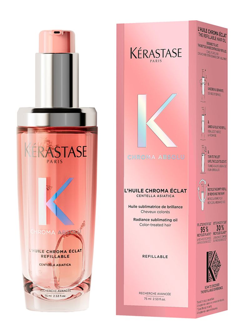 Aceite Capilar L'Huile Chroma Éclat Radiance 75ml Kérastase Cabello con Color-1