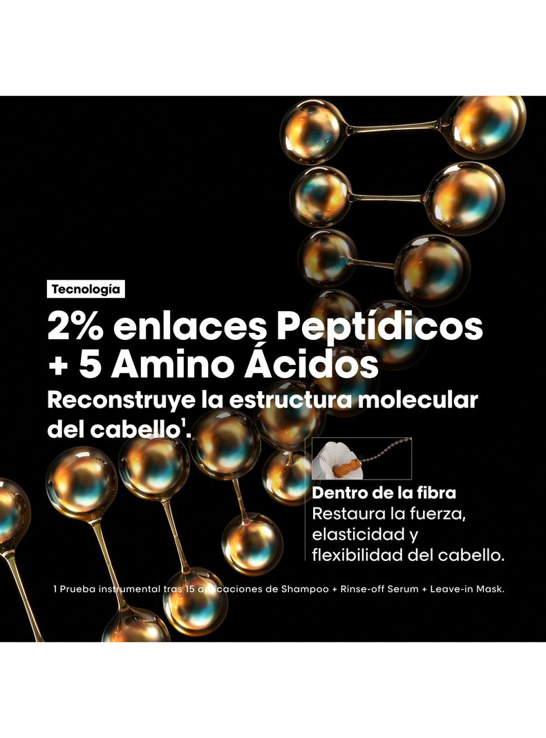 Set Profesional Reparación Shampoo 300 ml + Máscara con Enjuague 250 ml Absolut Repair Molecular-4