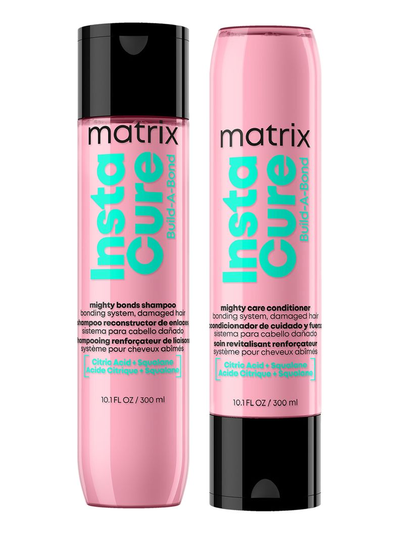 Set Reparación Intensiva Shampoo 300 ml + Acondicionador 300 ml Instacure Build-A-Bond Matrix