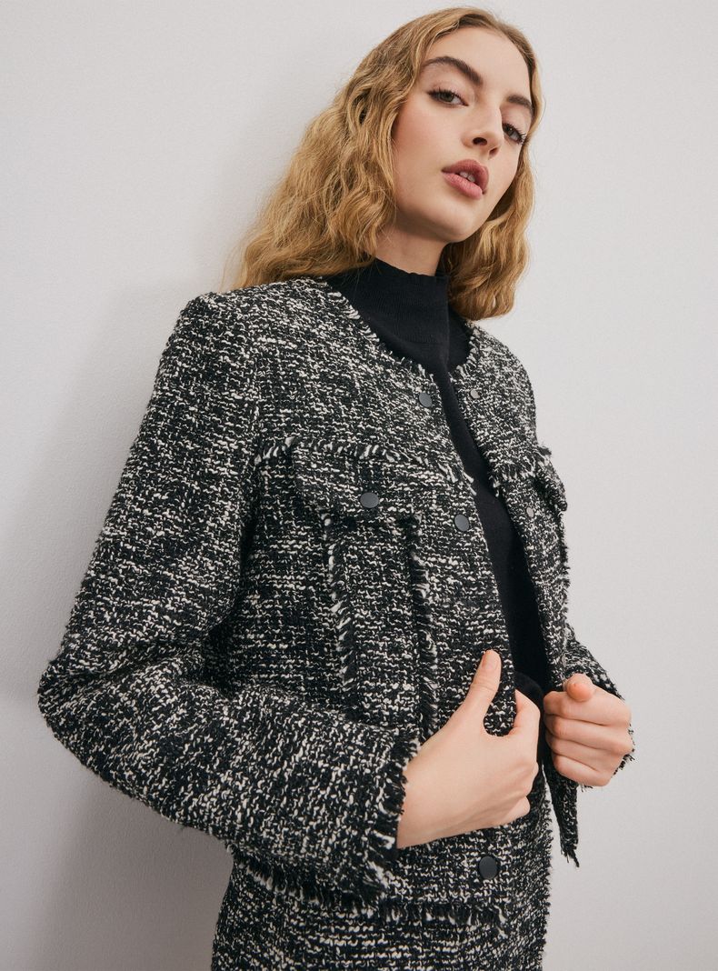 Chaqueta Tracker Tweed con Botones Alaniz | Paris.cl