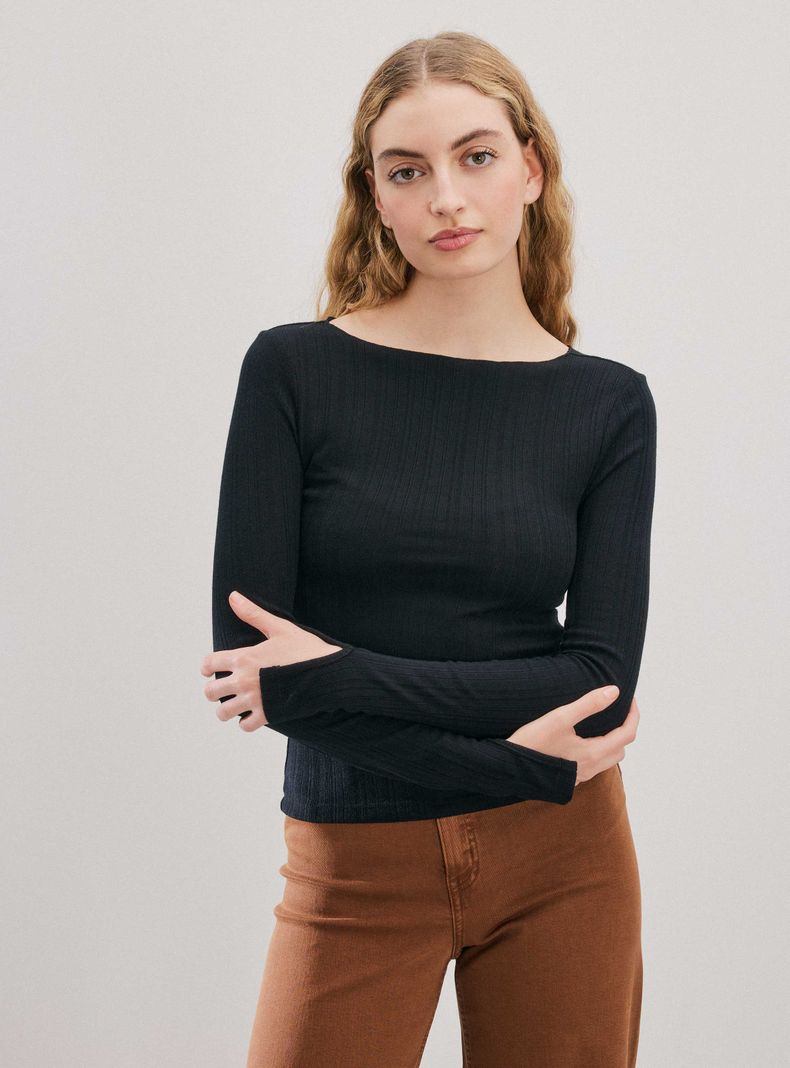 Polera Cuello Redondo Ajustada
