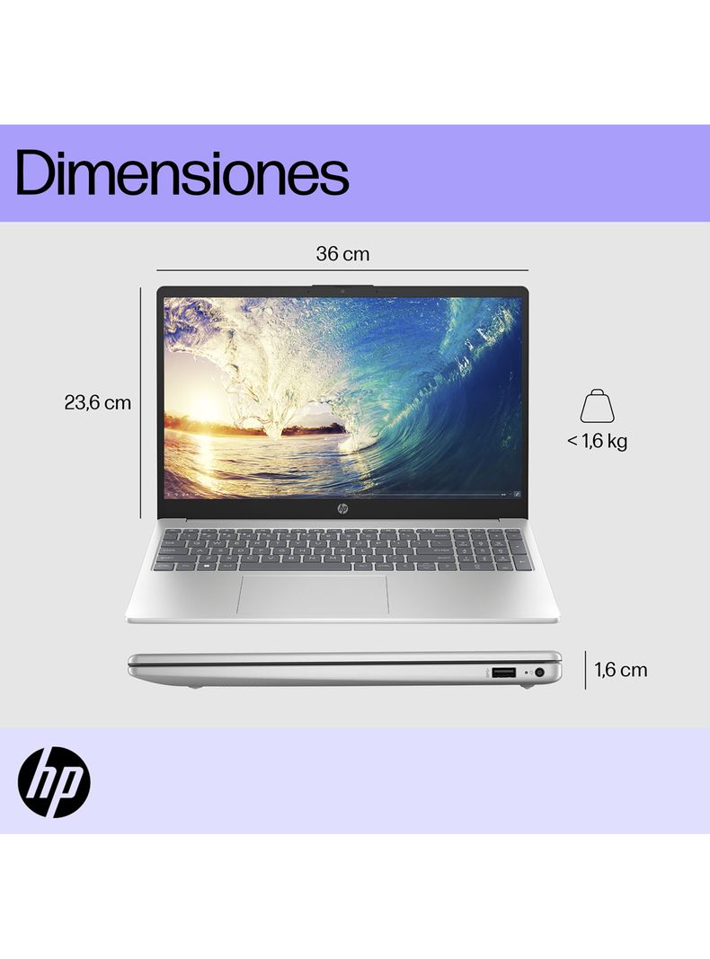 Notebook HP 15-FD0036LA Intel Core i3 8GB RAM 512GB SSD 15.6" Full HD-1
