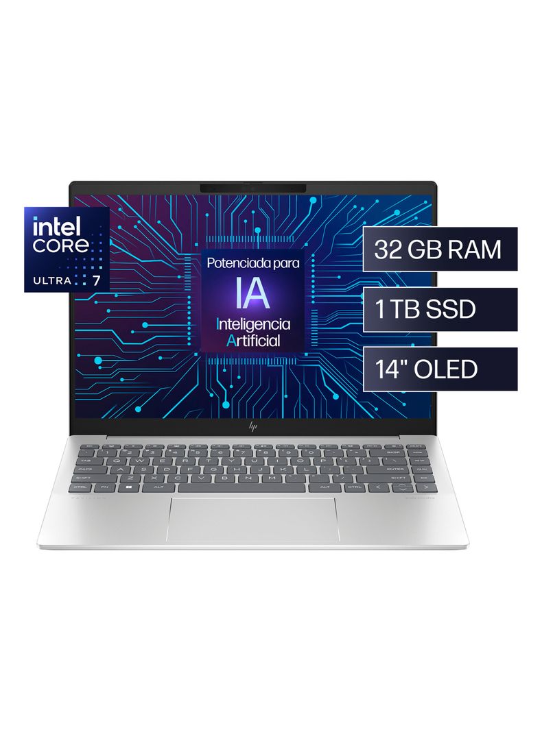 Notebook HP Pavilion Plus 14-EW1002LA Intel Ultra 7 32GB RAM 1TB SSD 14" 3K OLED Windows 11 Home-2