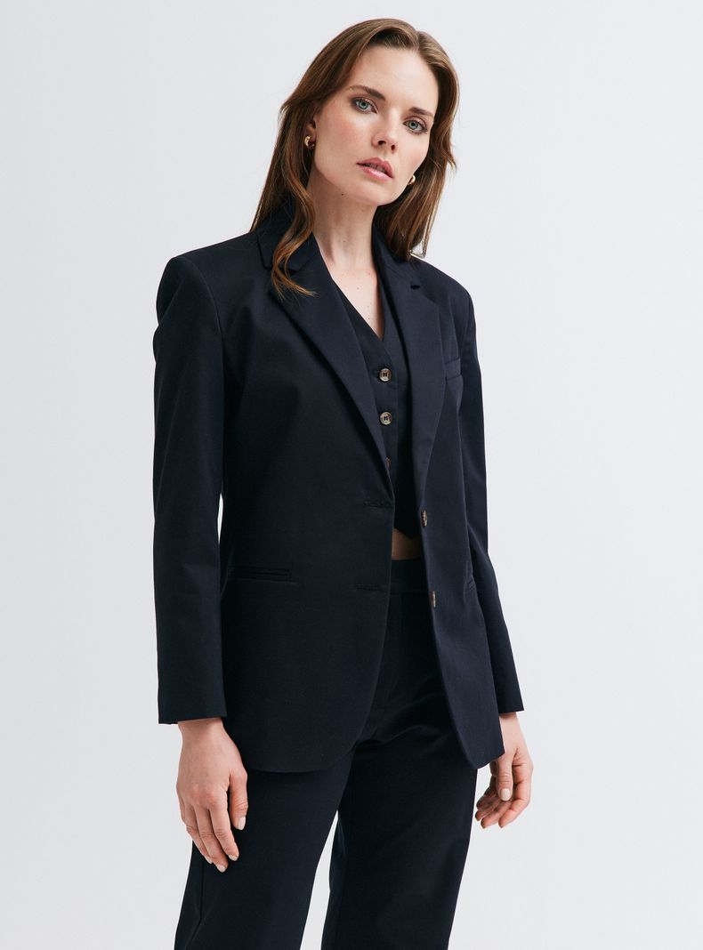 Blazer de Gabardina-0