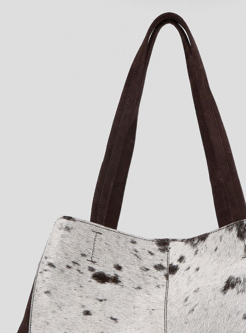 Cartera Totebag Cuero Textura Piel Vaca C del Pilar-4