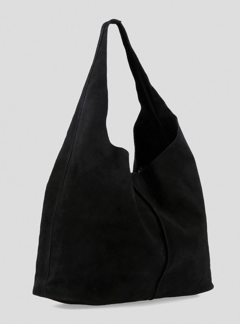 Cartera Hobo Bag Gamuza Negro C del Pilar-1