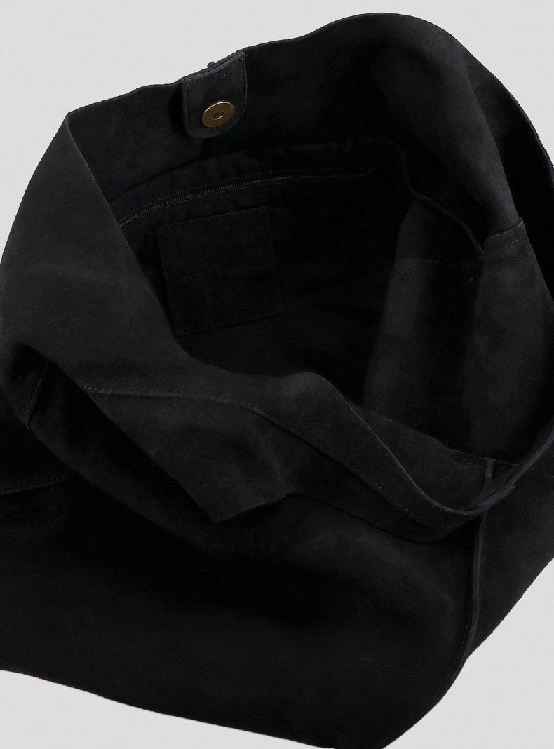 Cartera Hobo Bag Gamuza Negro C del Pilar-3
