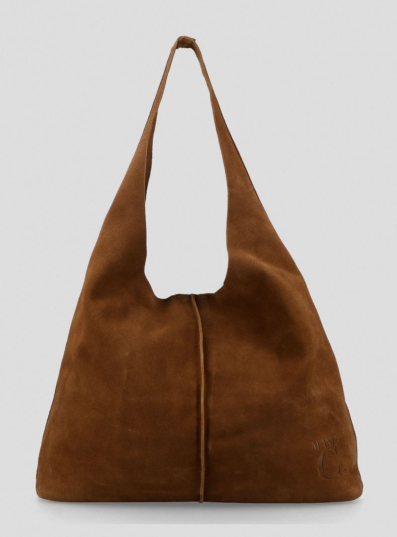 Cartera Hobo Bag Gamuza Beige C del Pilar-0