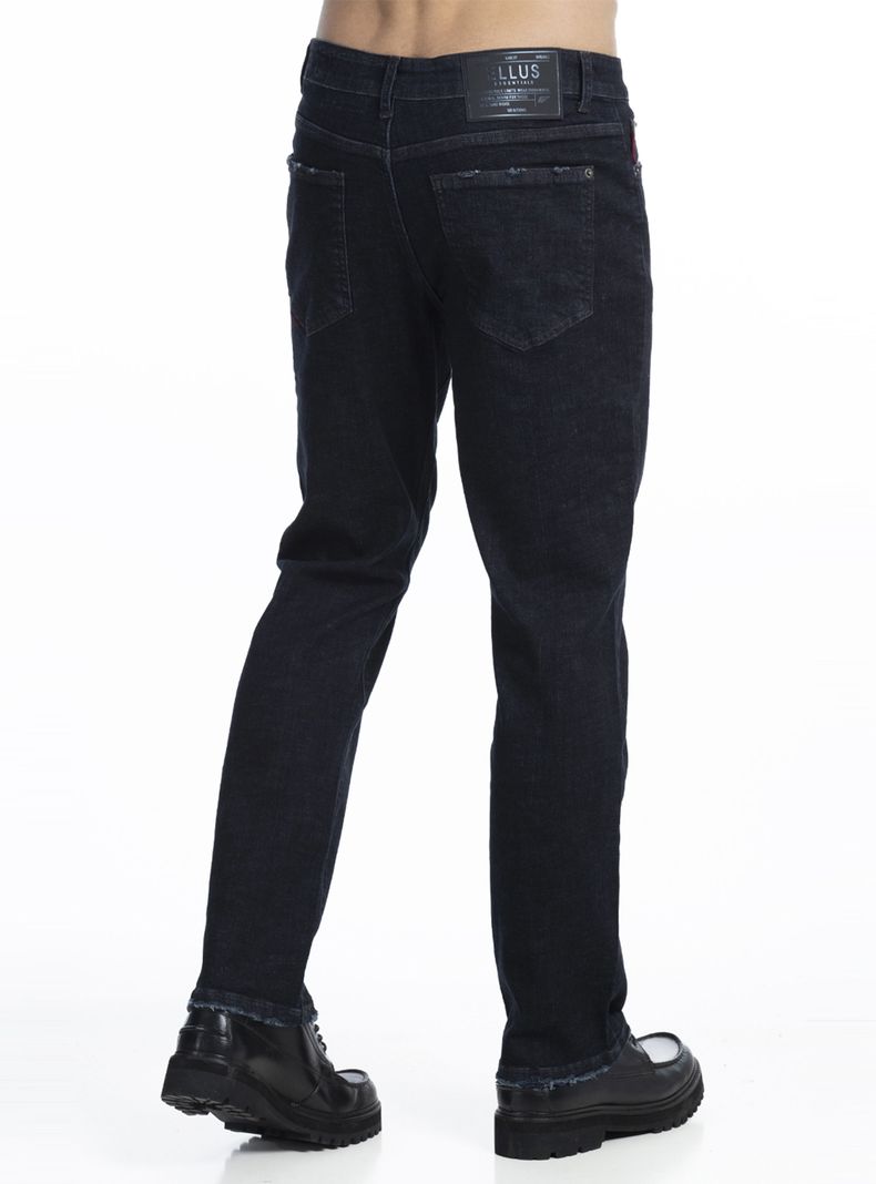 Jeans Straight Tiro Medio Raw-1