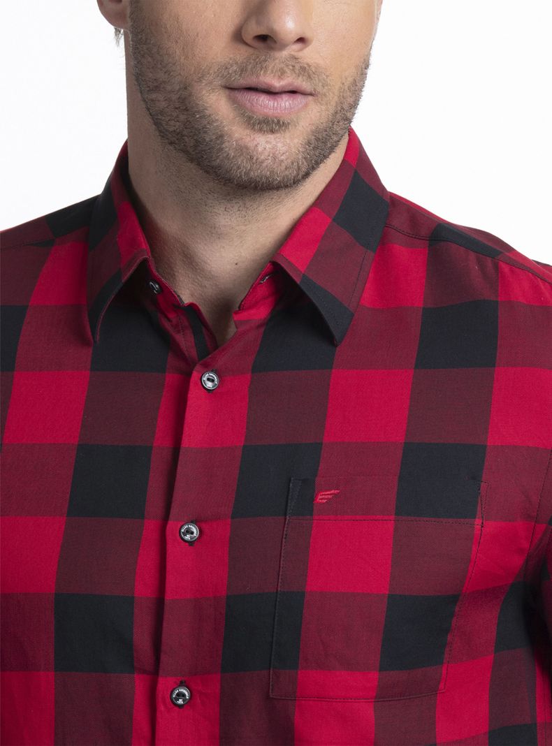 Camisa Regular Cuadros Poplin-2