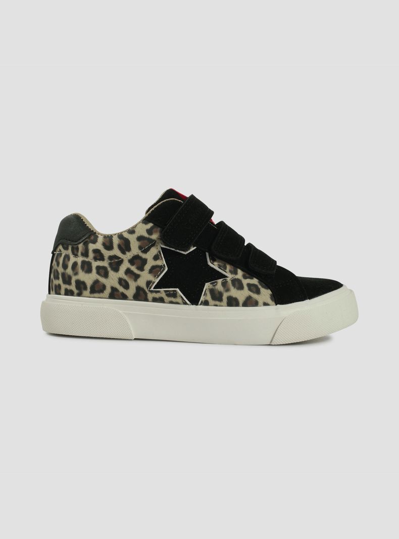 Zapatilla Urbana Detalle Animal Print y Velcro  57060 Niña-0