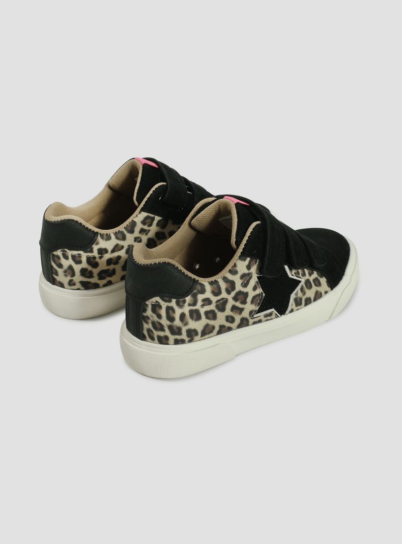 Zapatilla Urbana Detalle Animal Print y Velcro  57060 Niña-3
