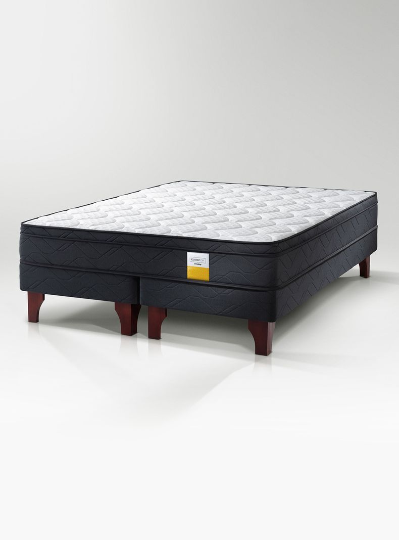 Cama Europea Eurotop 2 Plazas 150x190 cm Drikimp Base Dividida