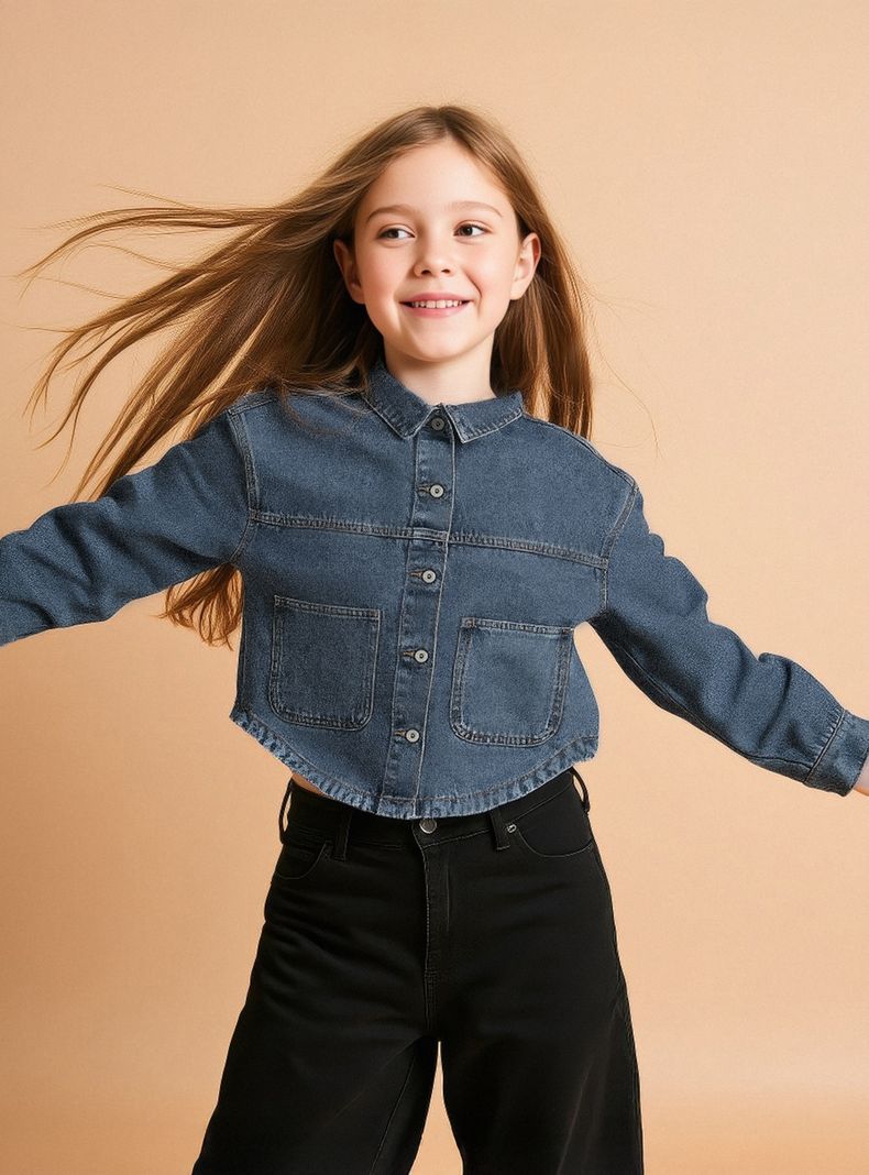 Chaqueta Denim Tipo Sobrecamas