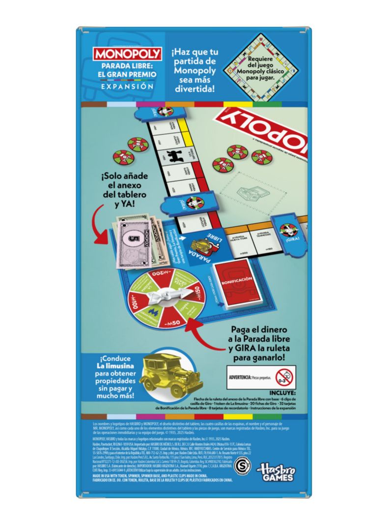 Juego de Mesa Monopoly Expansión Parada Libre-4